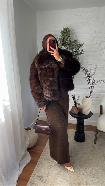 [GAMME PREMIUM] Fourrure mi longue haute qualité | Marron