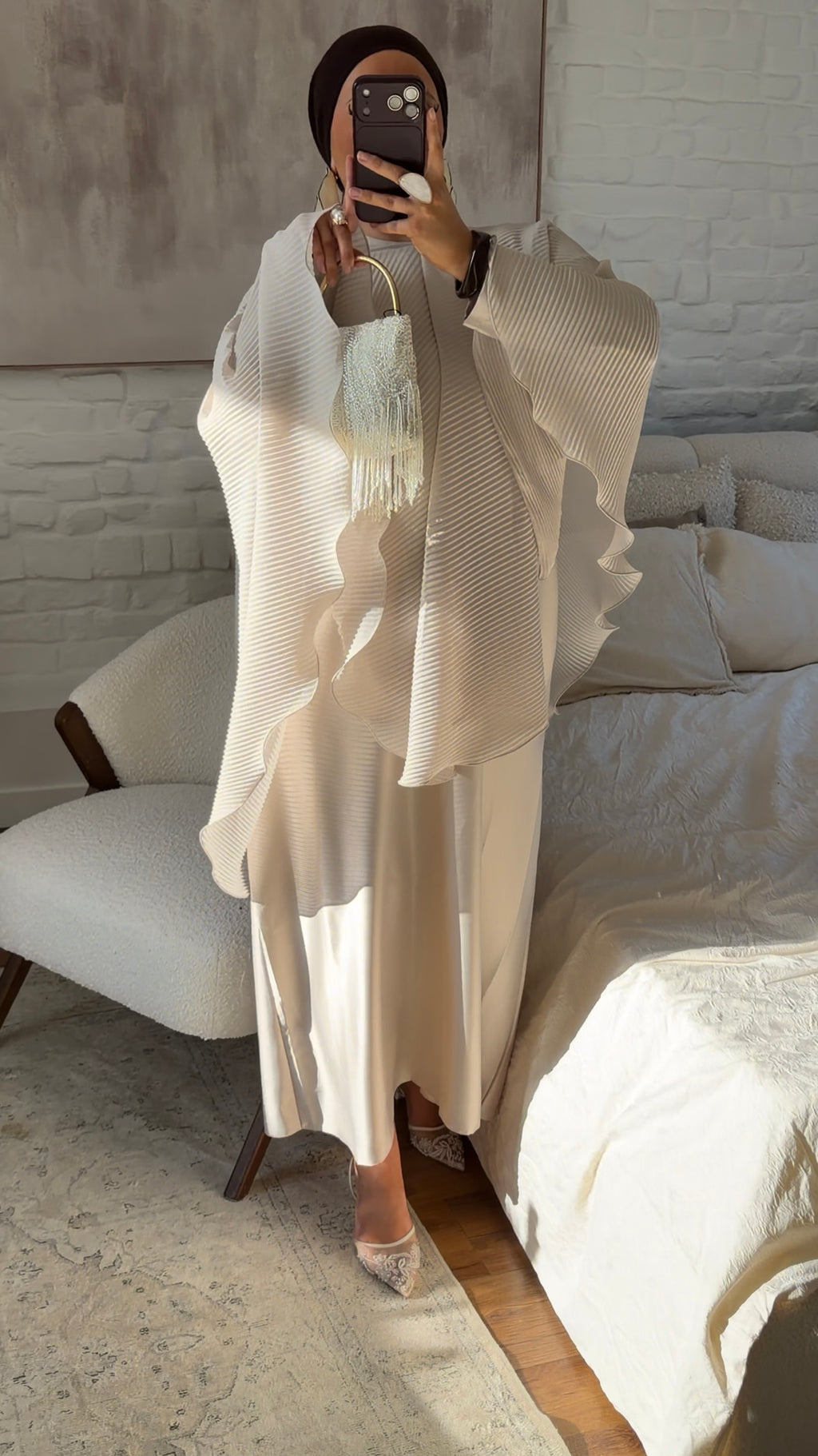 Ensemble IRIS avec haut à volants | Beige