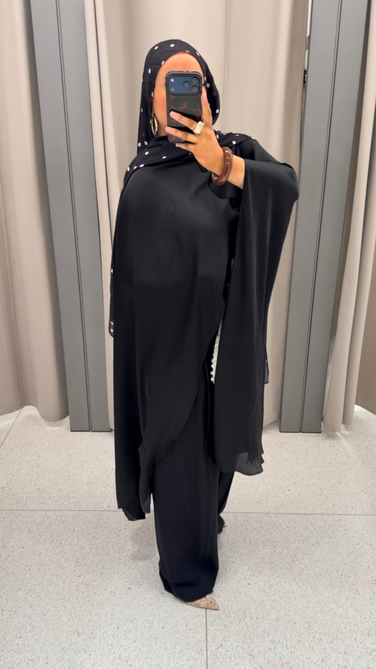 Cape ultra longue amovible | Noir
