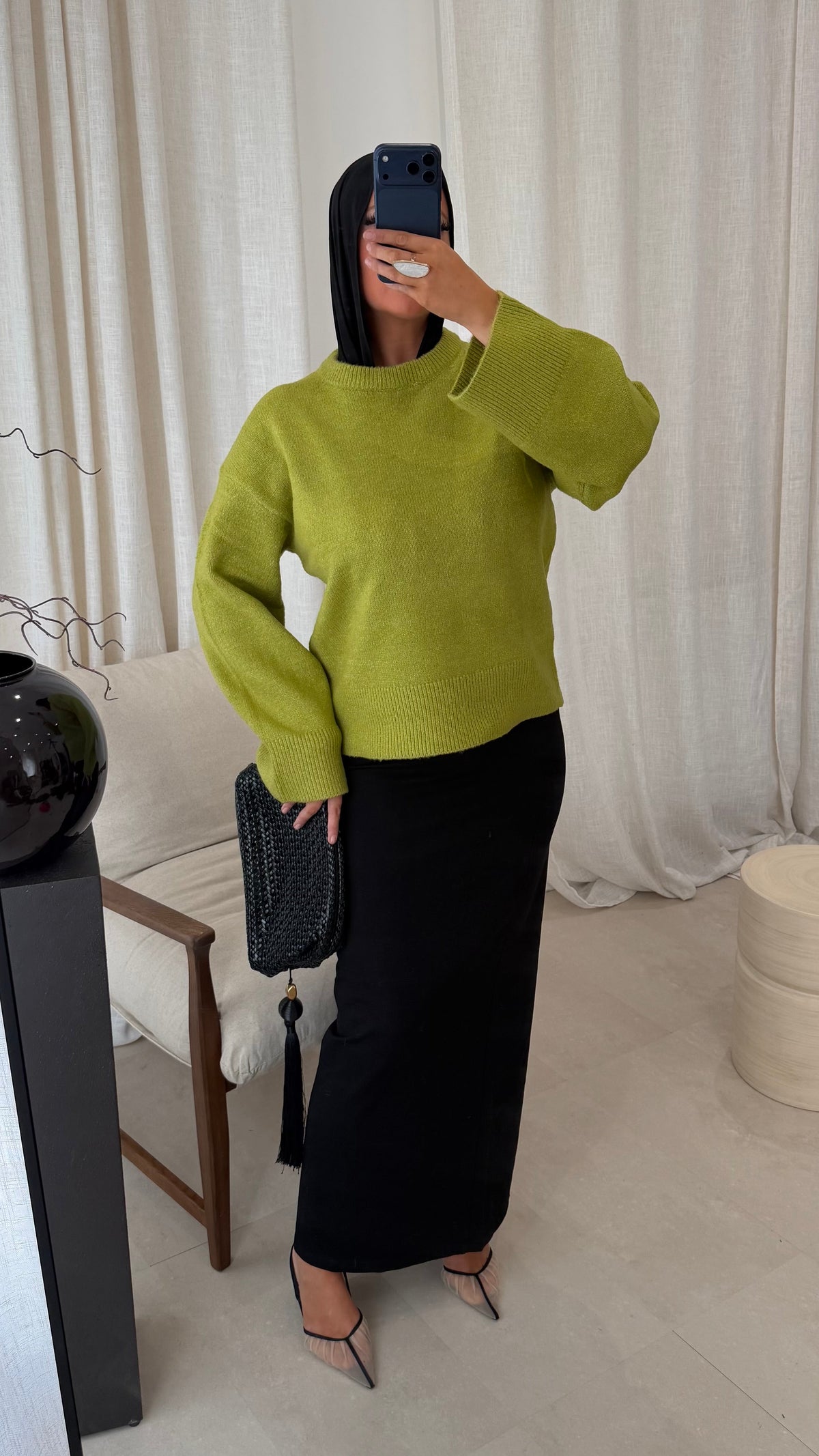 Pull col cheminé | Vert
