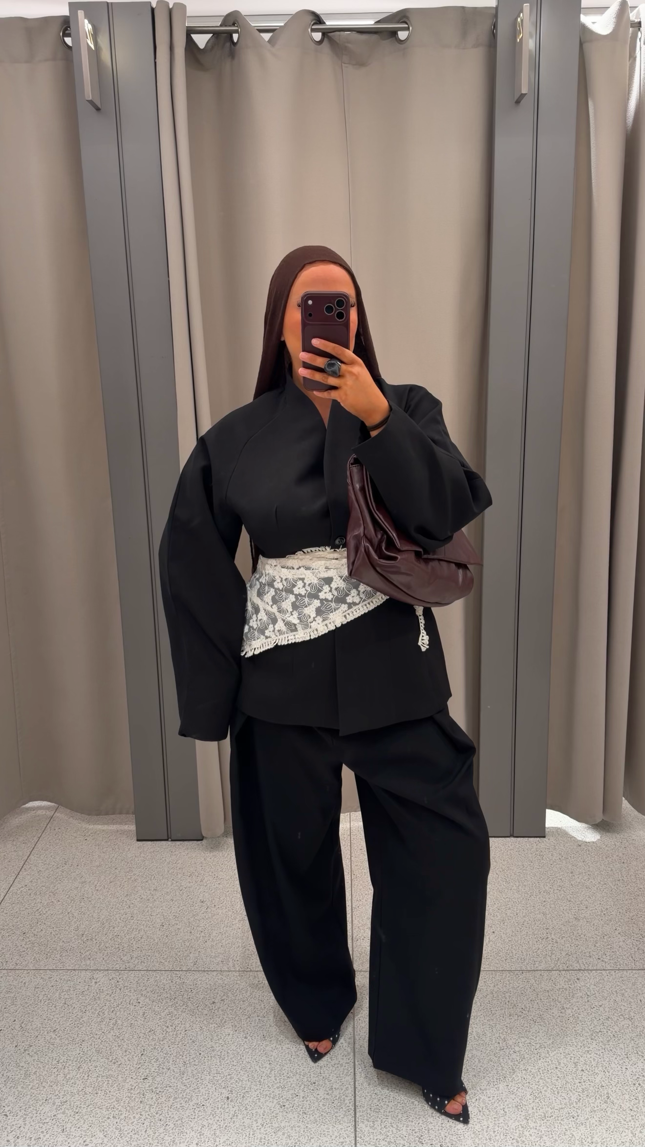 [GAMME PREMIUM] Blazer à manches bouffantes | Noir