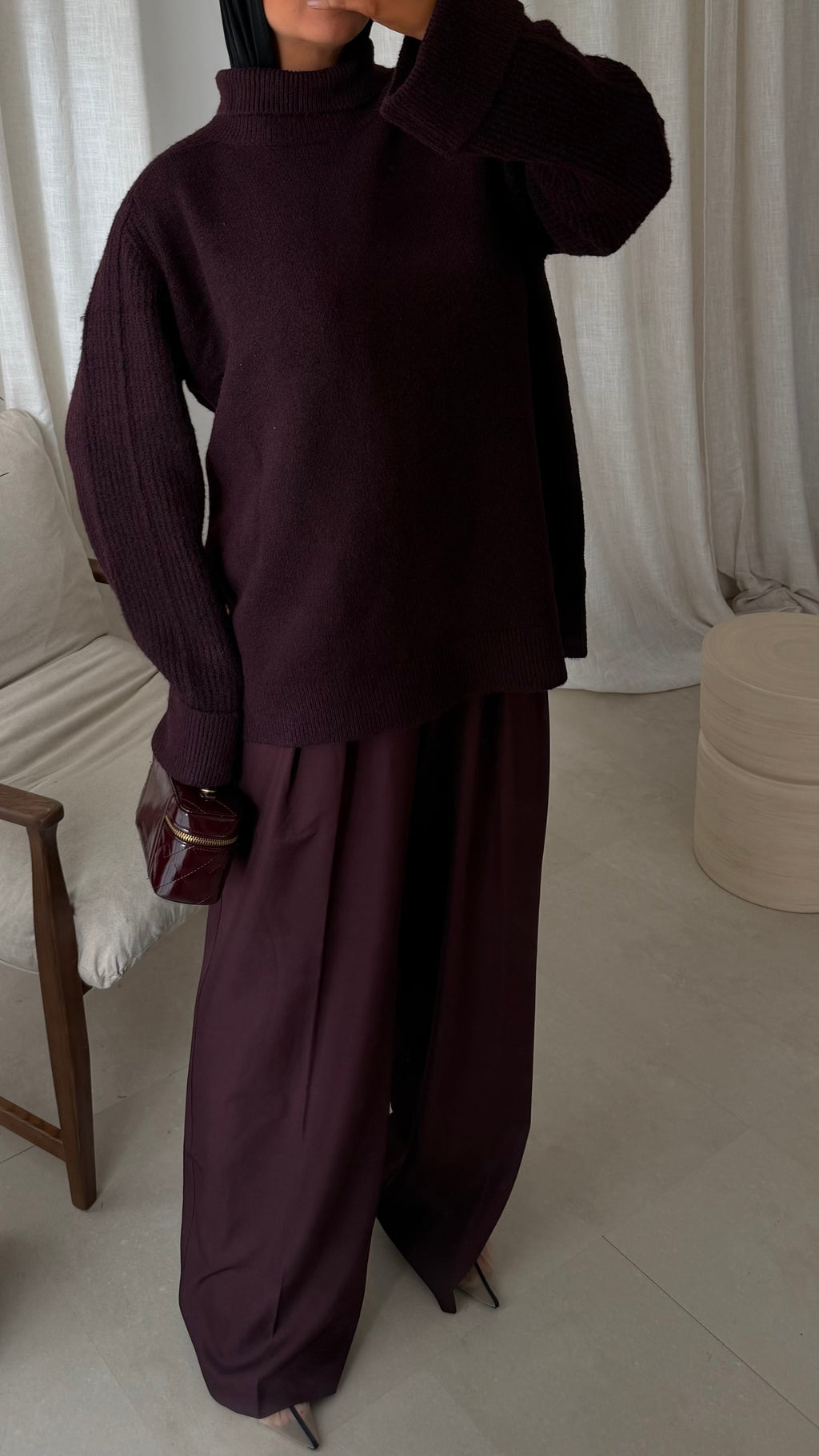 Pull long BREA | Bordeaux
