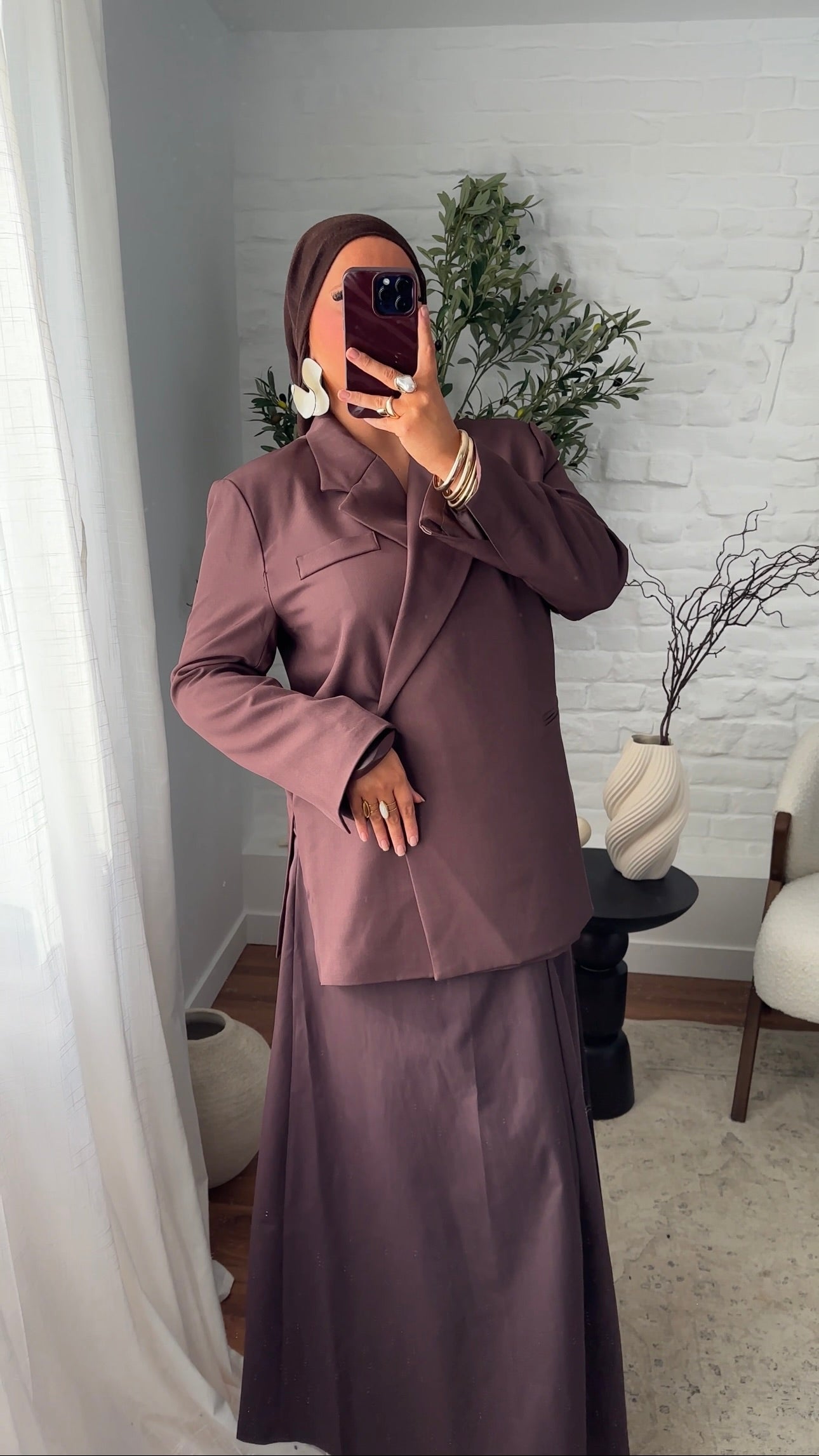 [GAMME PREMIUM] Blazer cache cœur oversize | Prune