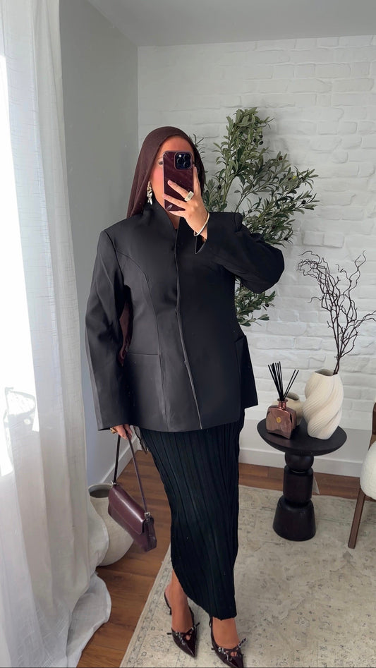 [CRÉATION] Blazer ultra cintré épais | Noir