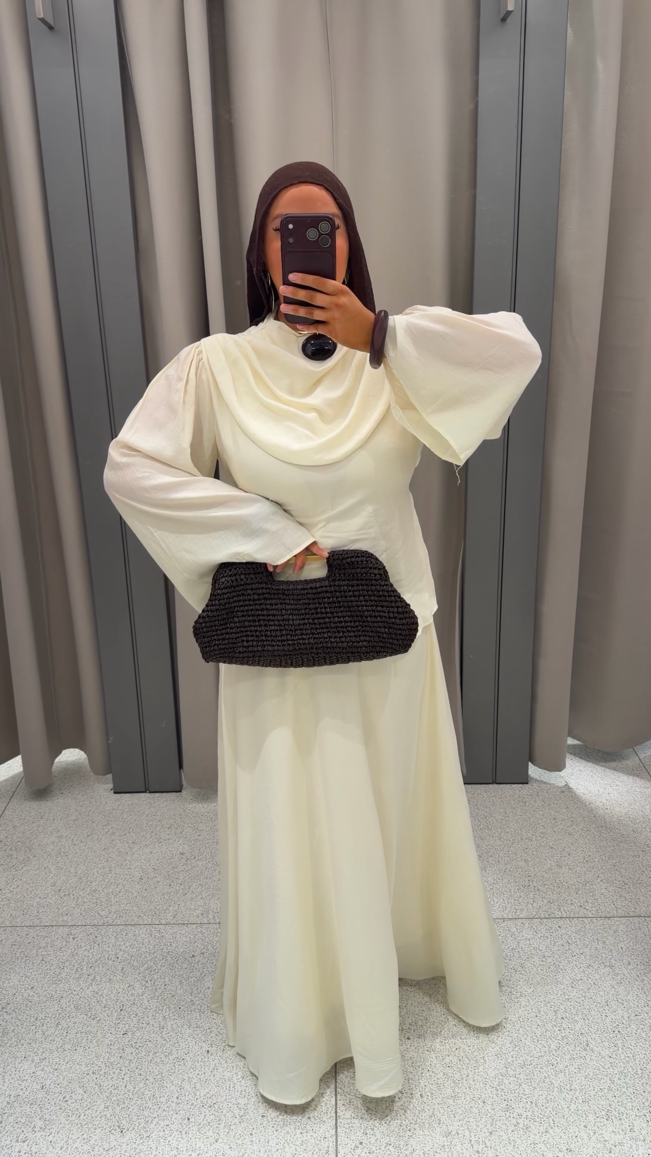 Set deux pièces à jupe longue AYLEEN | Taupe
