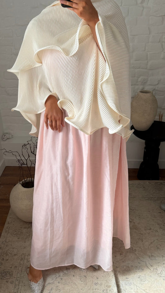 Jupe ultra longue doublée | Rose