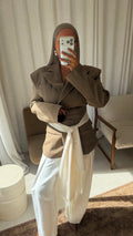 [GAMME PREMIUM] Blazer épais cintré | Camel