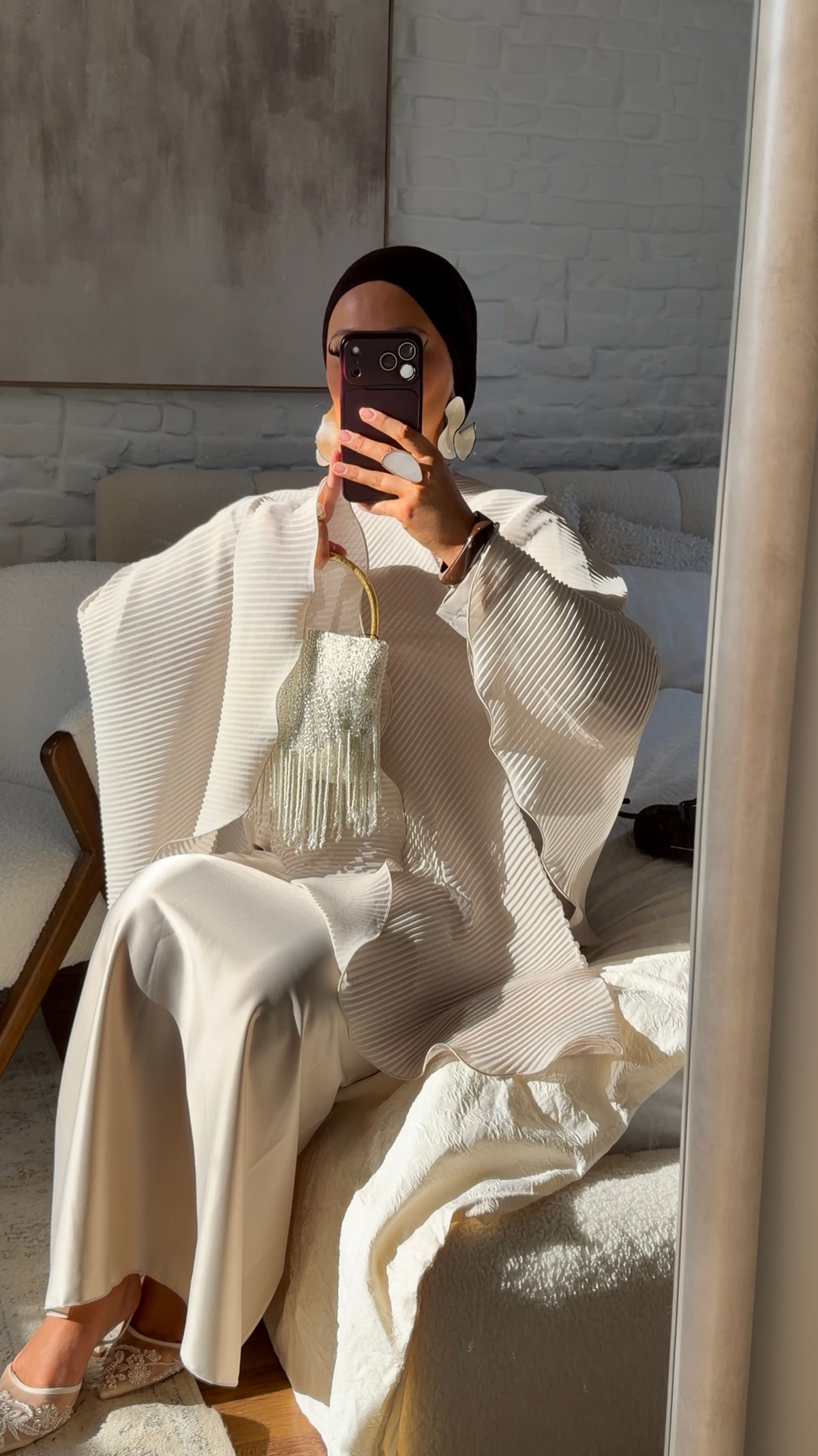 Ensemble IRIS avec haut à volants | Beige