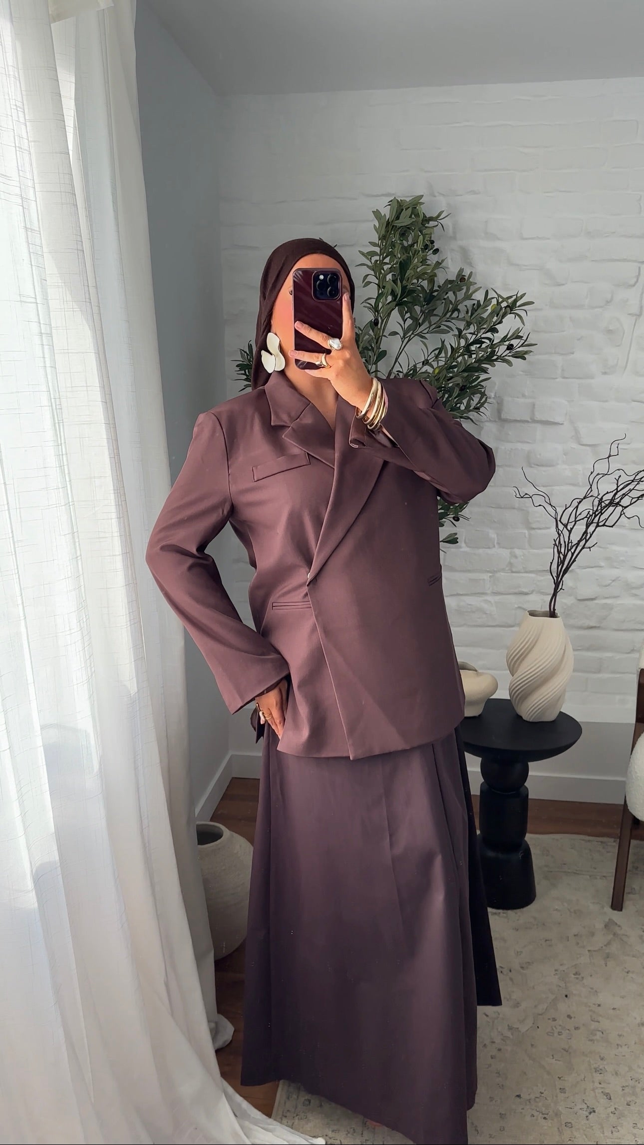 [GAMME PREMIUM] Blazer cache cœur oversize | Prune