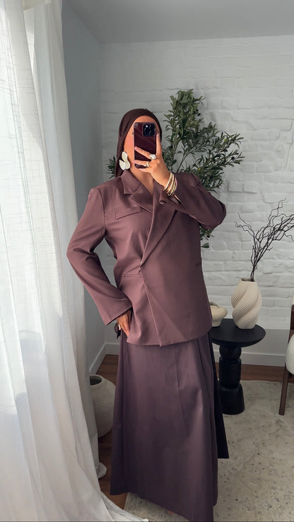 [GAMME PREMIUM] Blazer cache cœur oversize | Prune