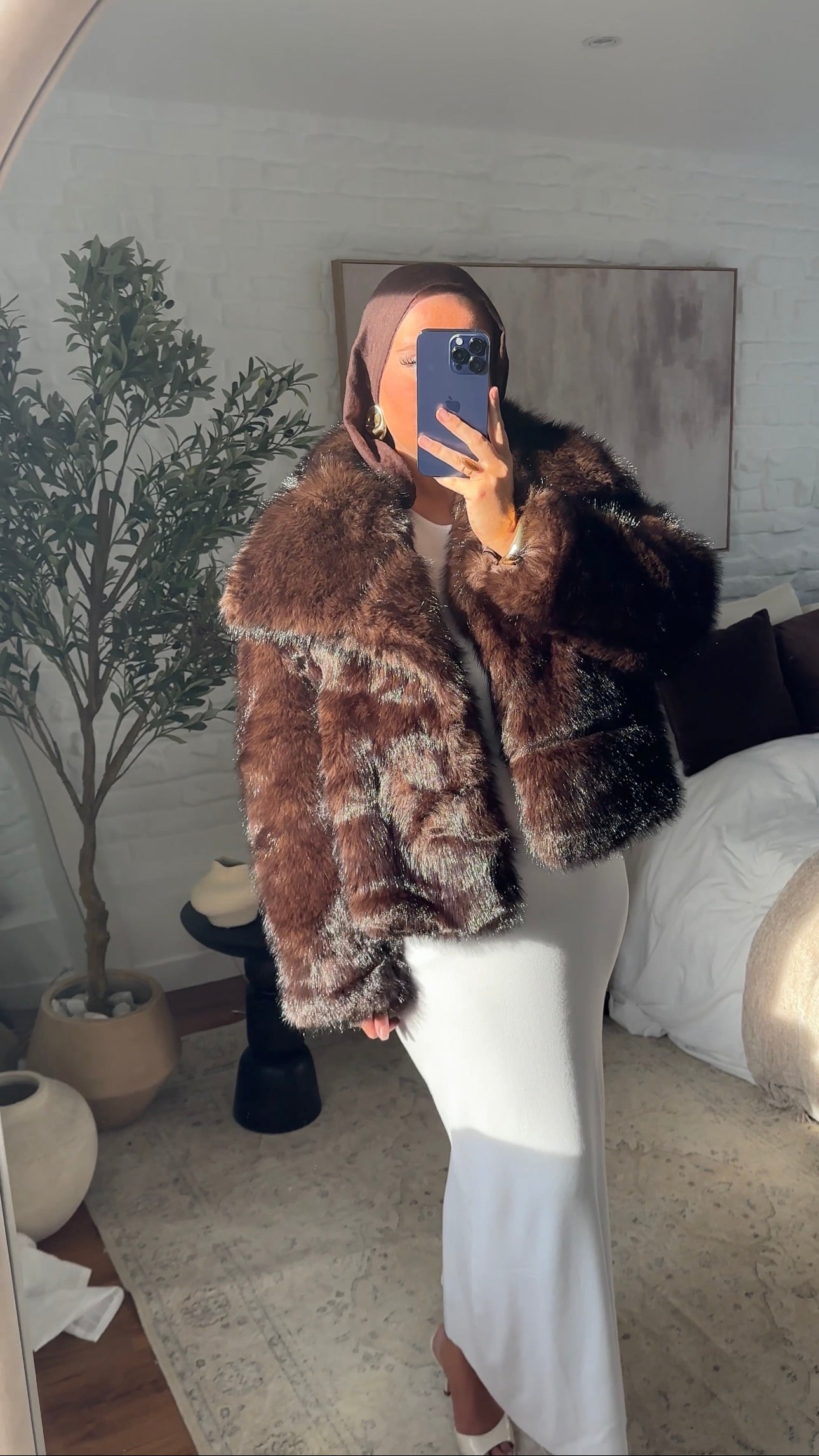 [GAMME PREMIUM] Fourrure mi longue haute qualité | Marron