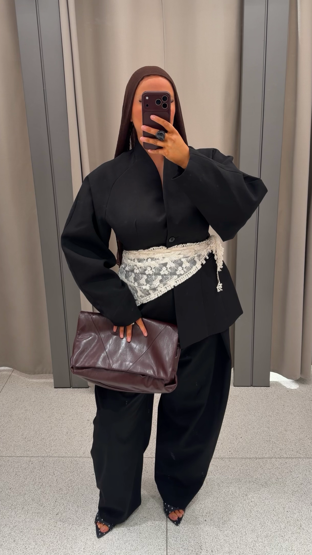 [GAMME PREMIUM] Blazer à manches bouffantes | Noir