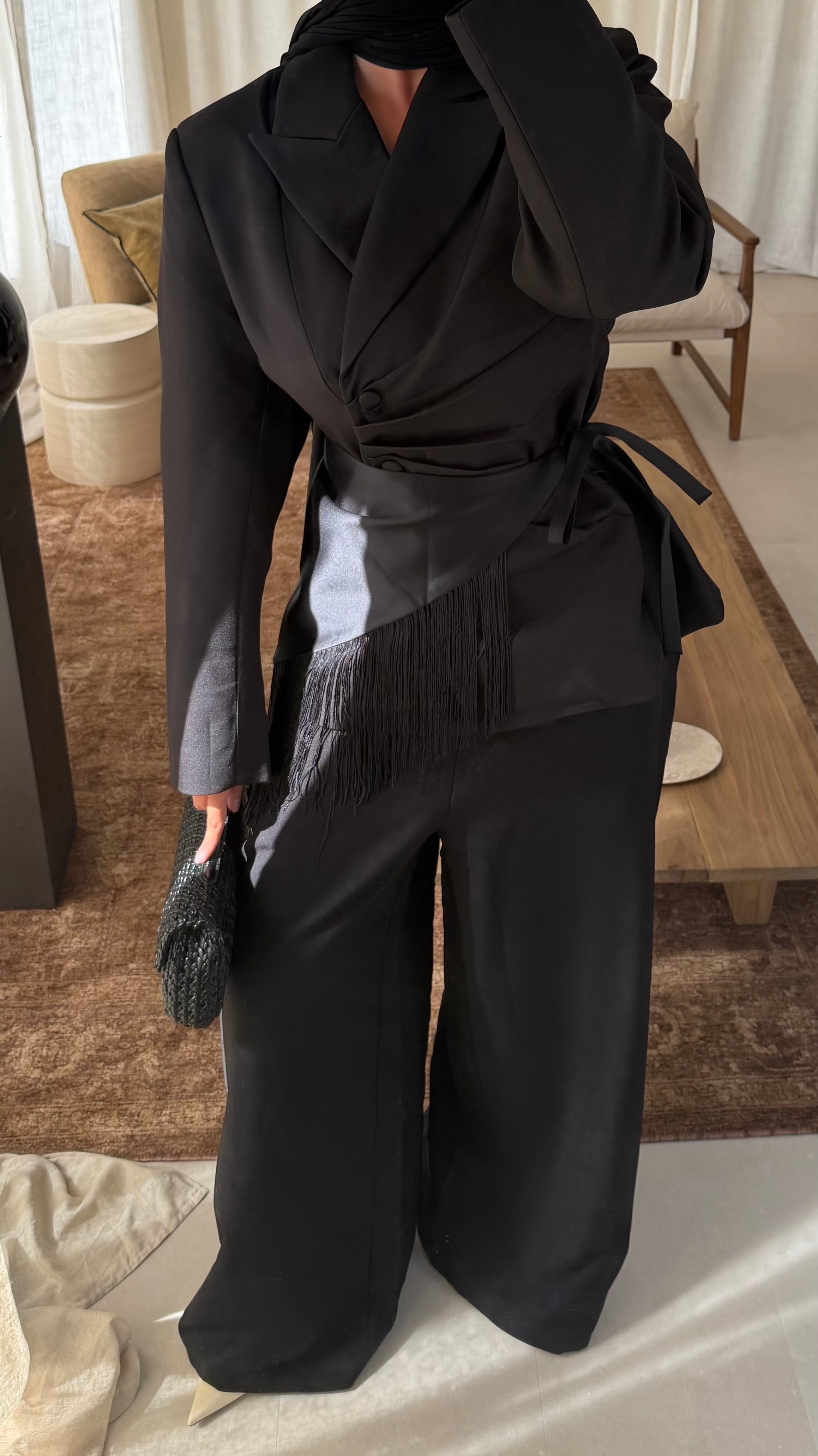 Blazer cintré à boutons GOYA | Noir | Pré-commande (envoi sous 1 semaine)