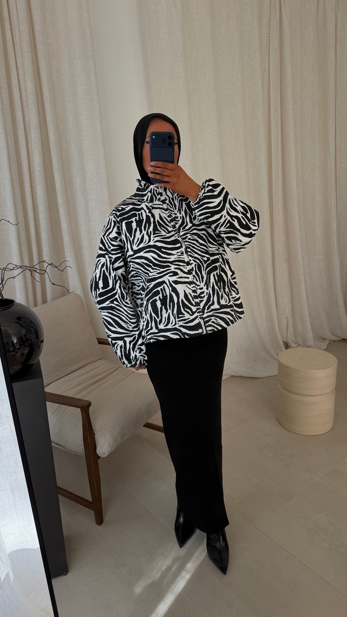 [GAMME LUXE] Veste bomber zébrée