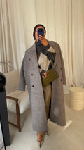 [GAMME LUXE] Manteau ultra long et chaud en laine véritable | Taupe