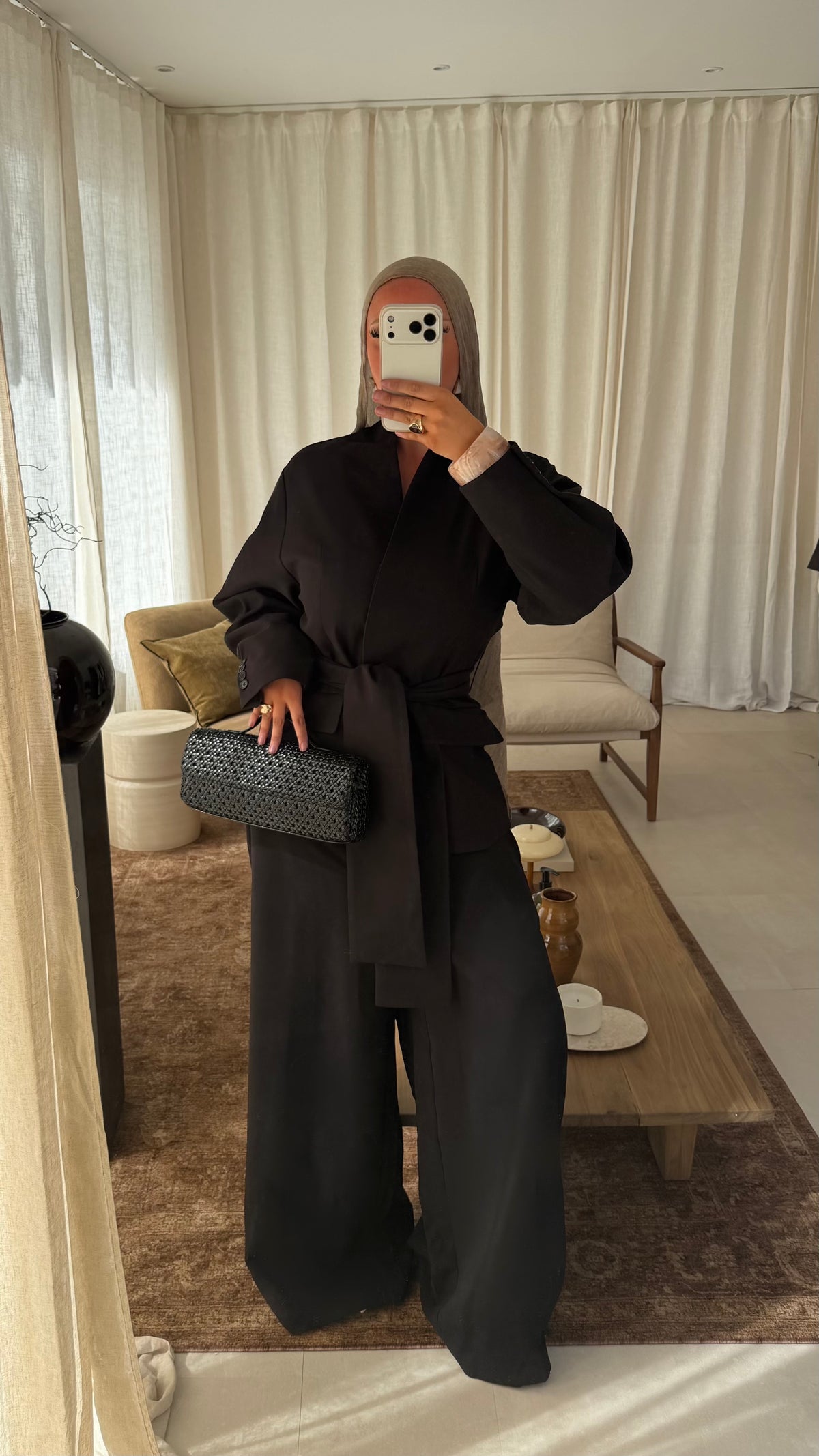 Pantalon large ultra long | Noir | Pré-commande (envoi sous 1 semaine)
