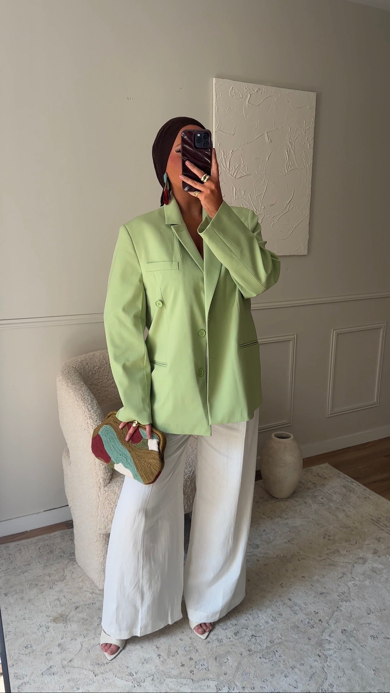 Blazer haut de gamme ZAHRA | Vert pomme