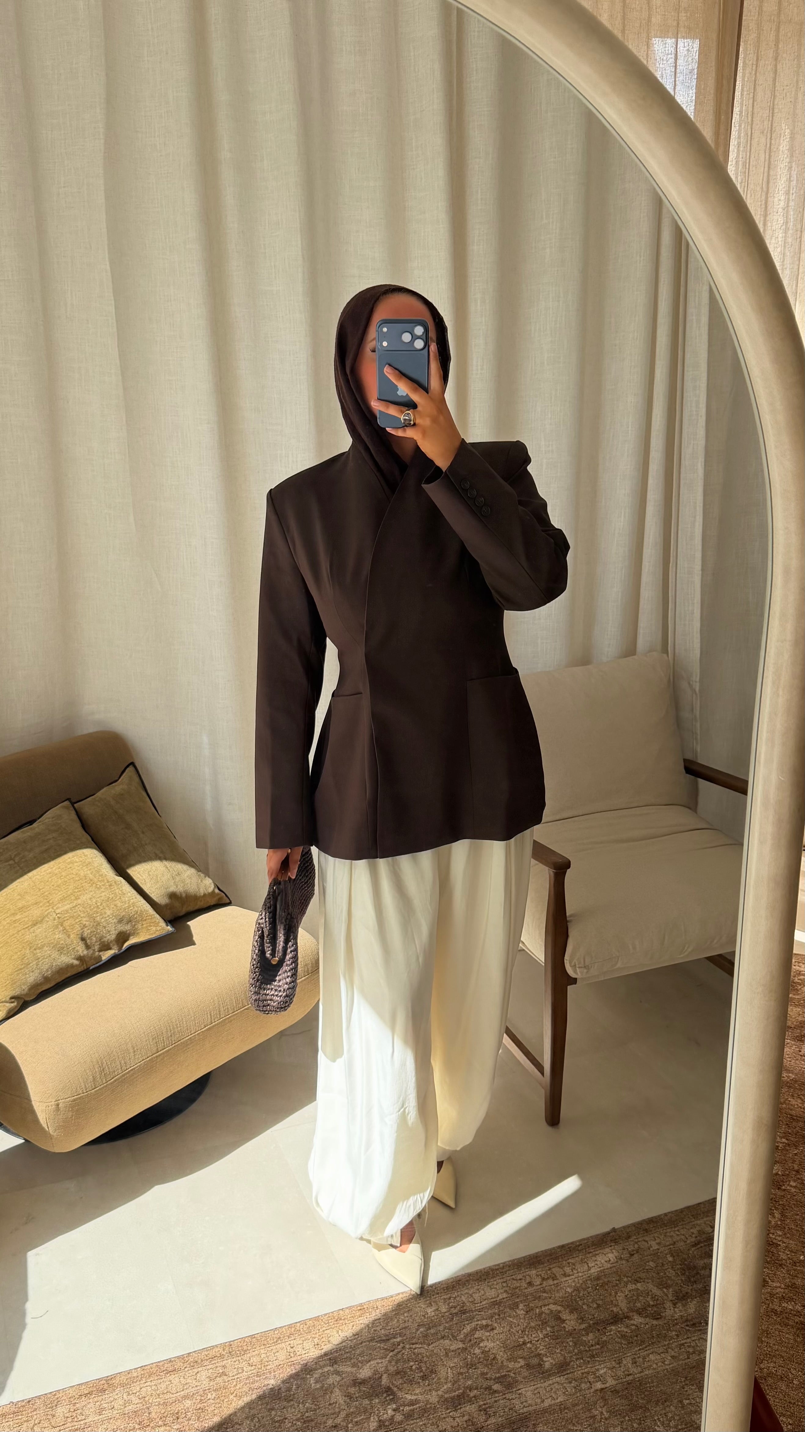 [GAMME LUXE] Blazer épais ultra cintré | Marron foncé | Pré-commande (envoi sous 1 semaine)