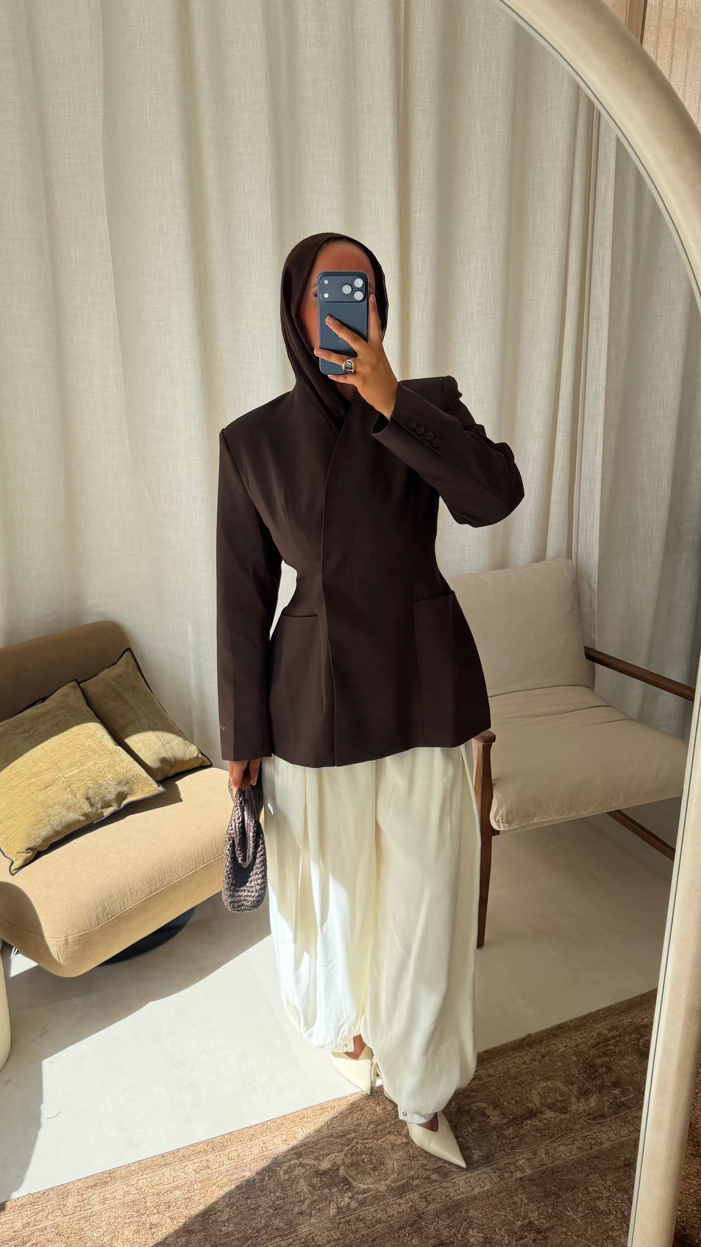 [GAMME LUXE] Blazer épais ultra cintré | Marron foncé | Pré-commande (envoi sous 1 semaine)