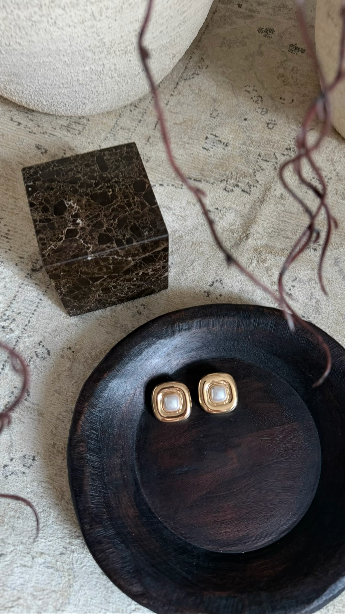 Boucles d'oreilles | Crème