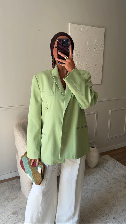 Blazer haut de gamme ZAHRA | Vert pomme