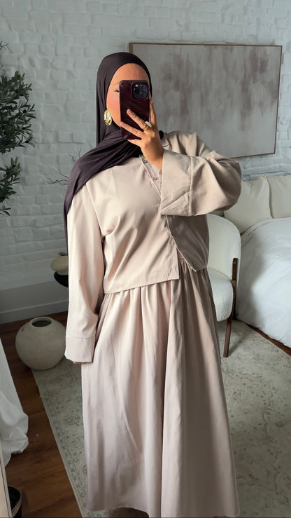 Jupe ultra longue | Beige