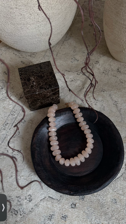 Collier à perles | Crème