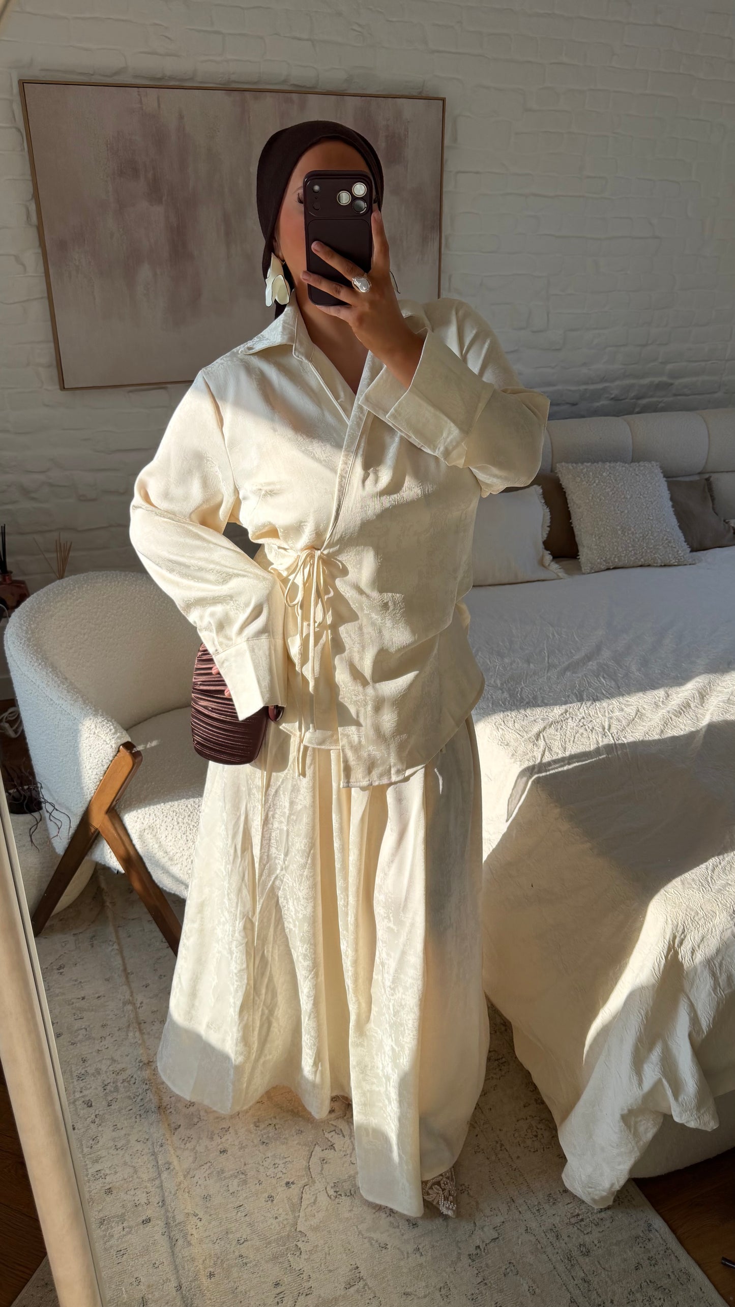 Ensemble ultra fluide à nouer | Beige