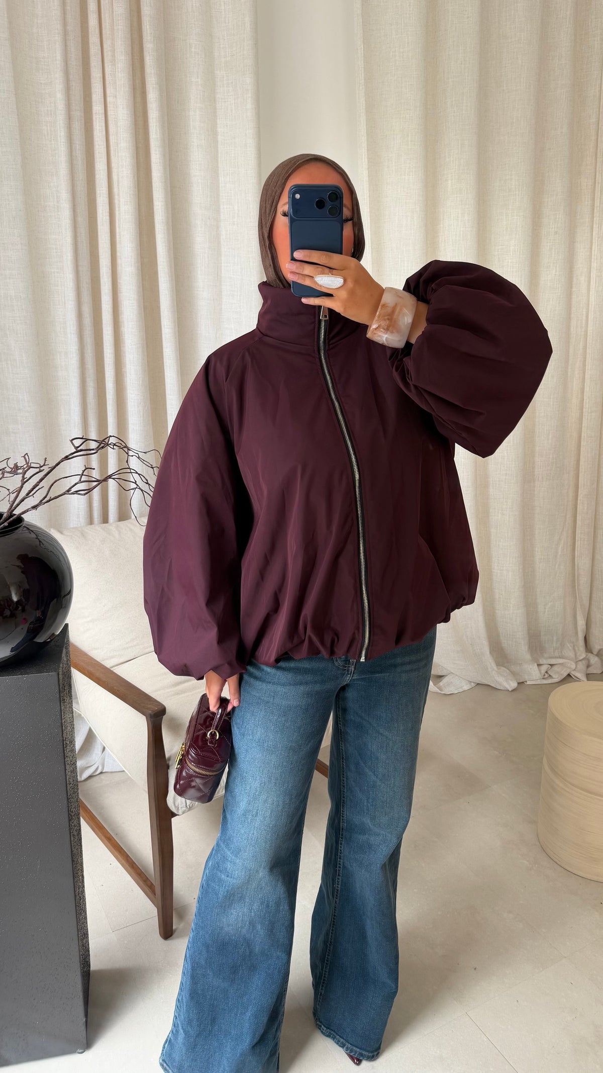 Bomber ultra épais | Bordeaux