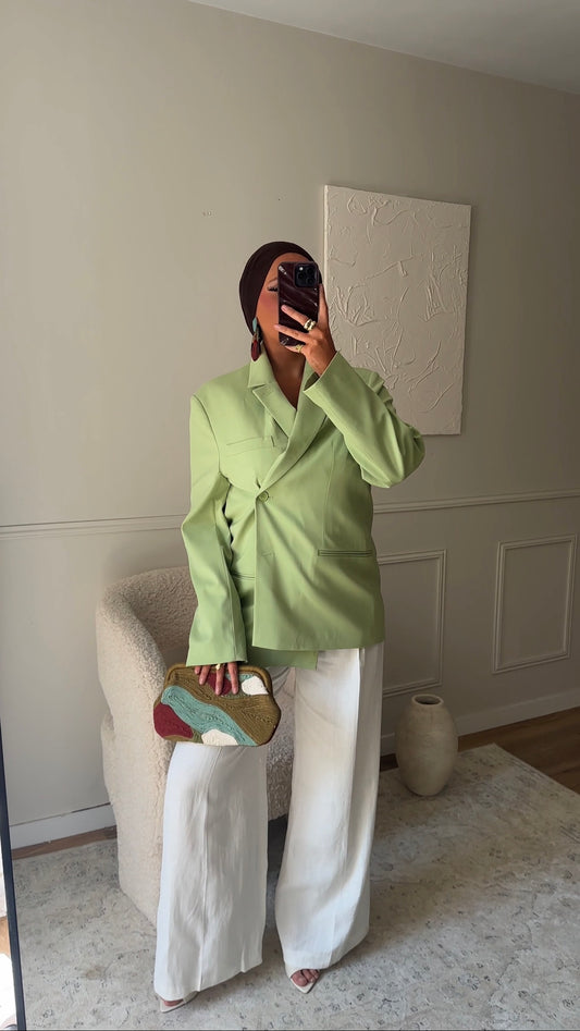 Blazer haut de gamme ZAHRA | Vert pomme
