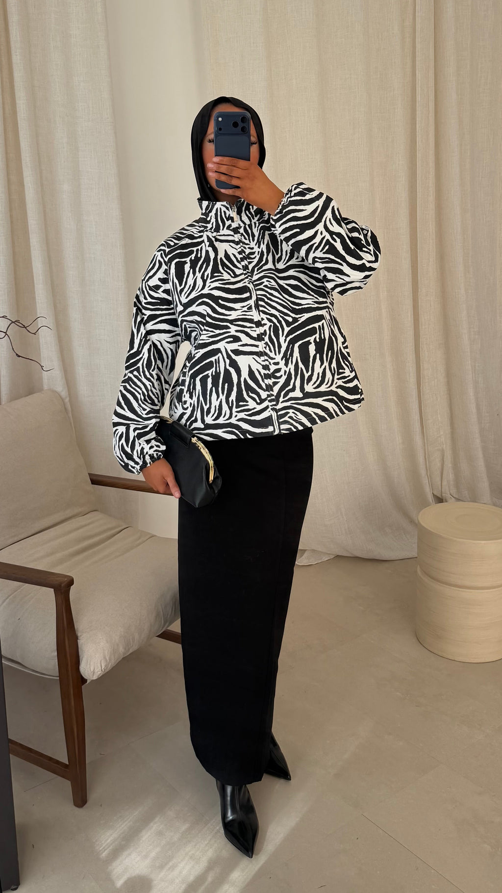 [GAMME LUXE] Veste bomber zébrée