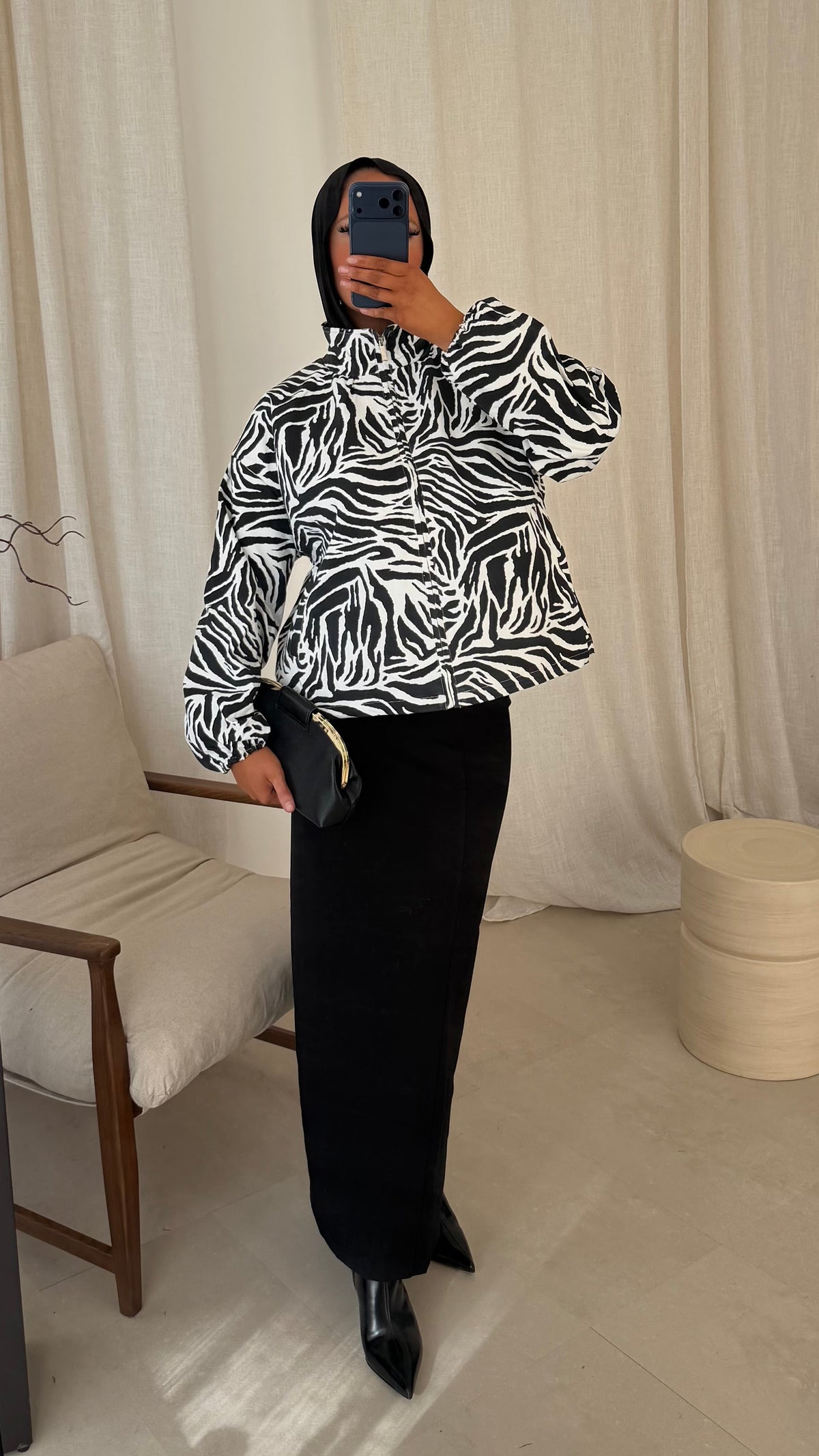 [GAMME LUXE] Veste bomber zébrée