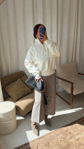 Pantalon à carreaux | Beige