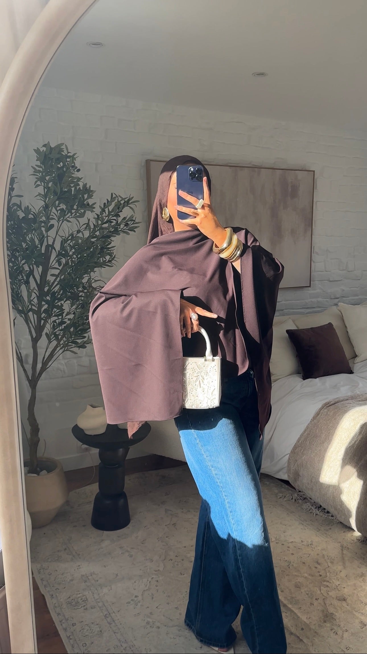 [CRÉATION] Cape oversize | Bordeaux