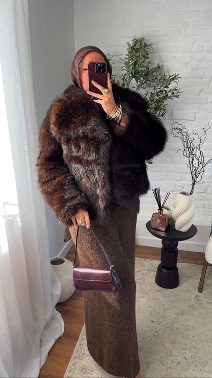 [GAMME PREMIUM] Fourrure mi longue haute qualité | Marron