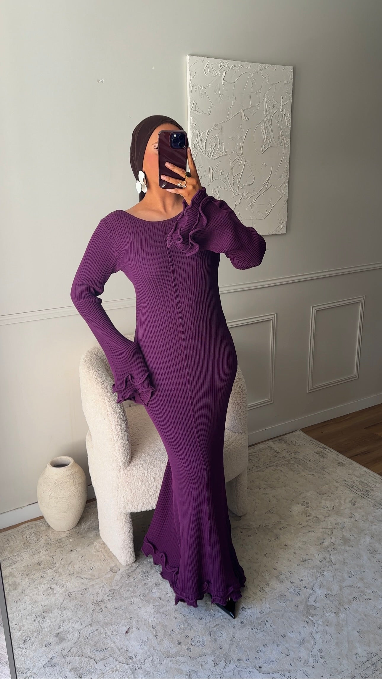 Robe longue HOMEN | Prune