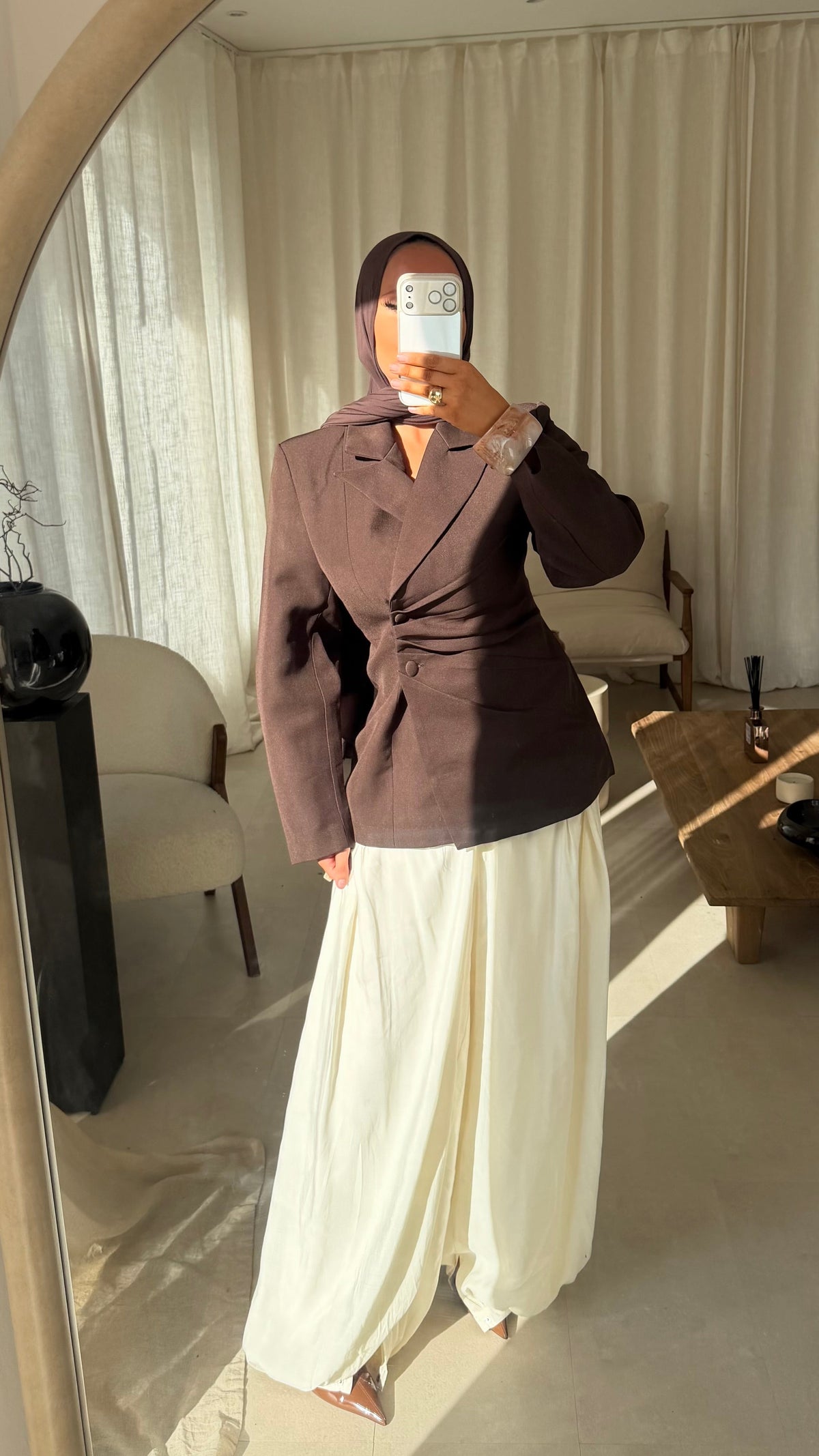 Blazer cintré à boutons GOYA | Marron