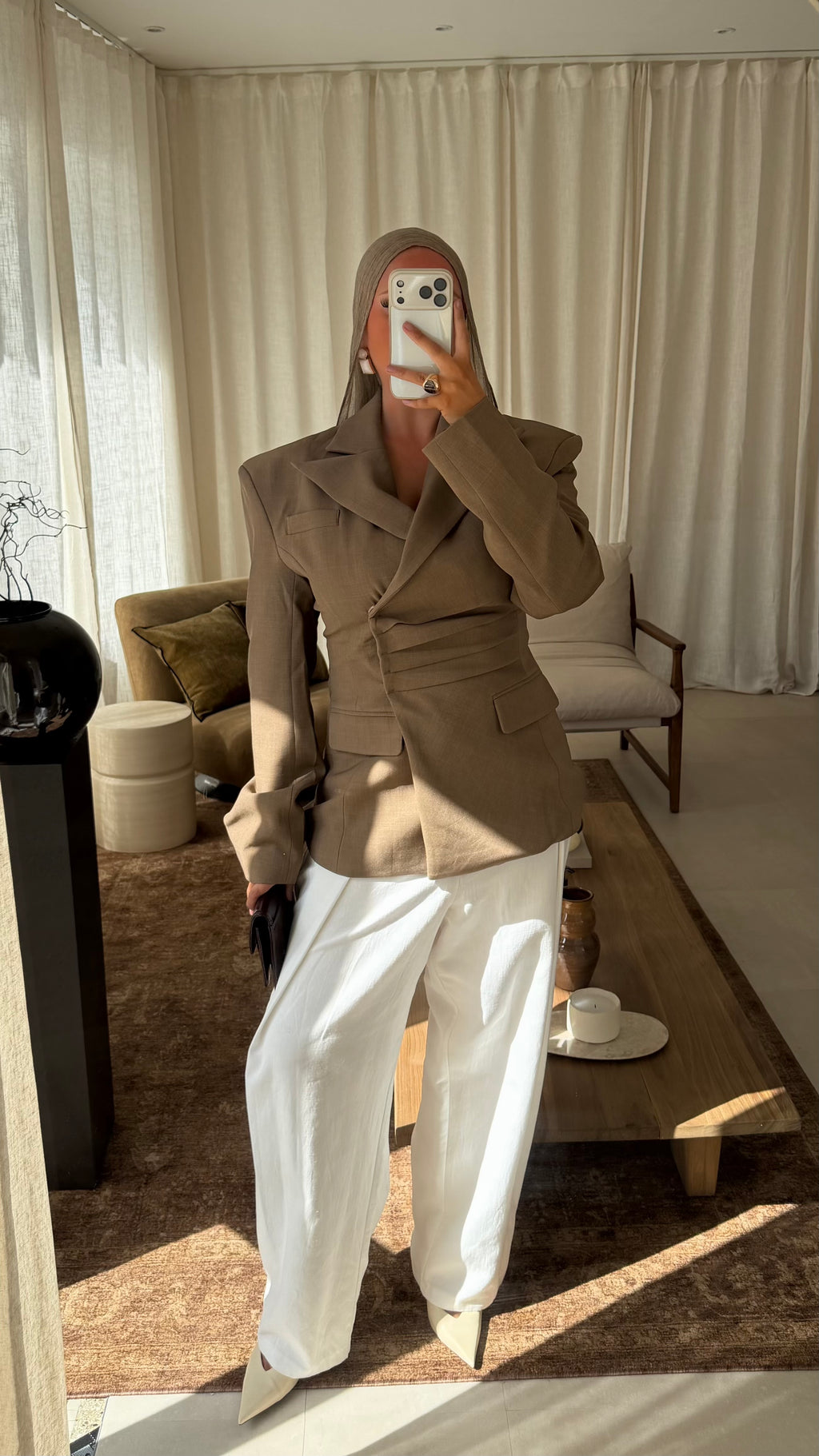 [GAMME PREMIUM] Blazer épais cintré | Camel