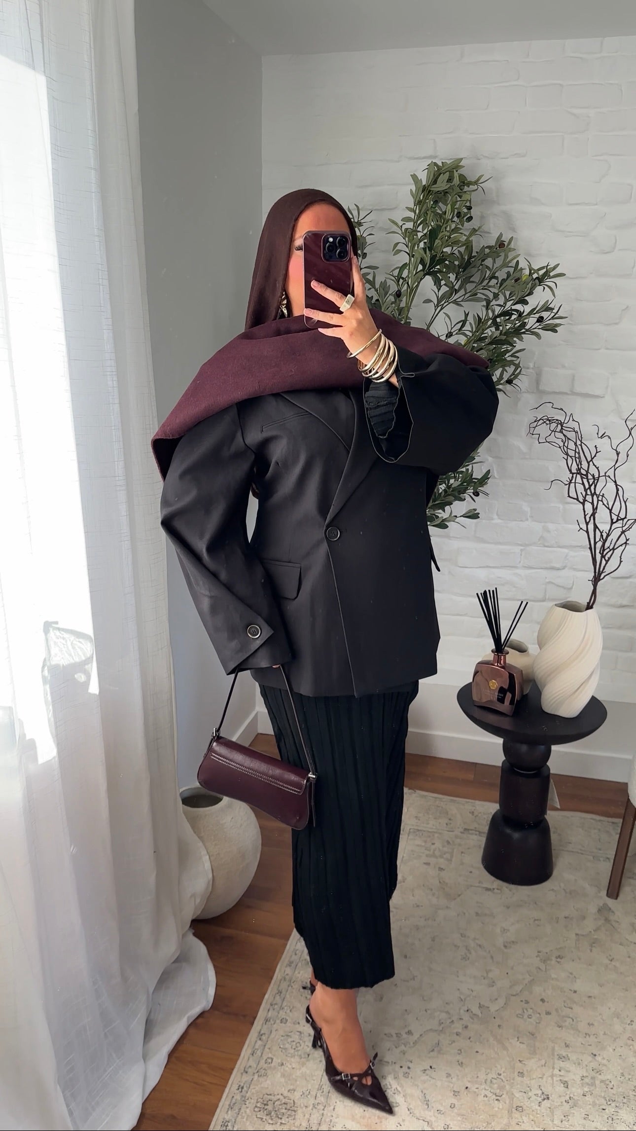 [GAMME PREMIUM] Blazer cache cœur oversize à boutonnage | Noir