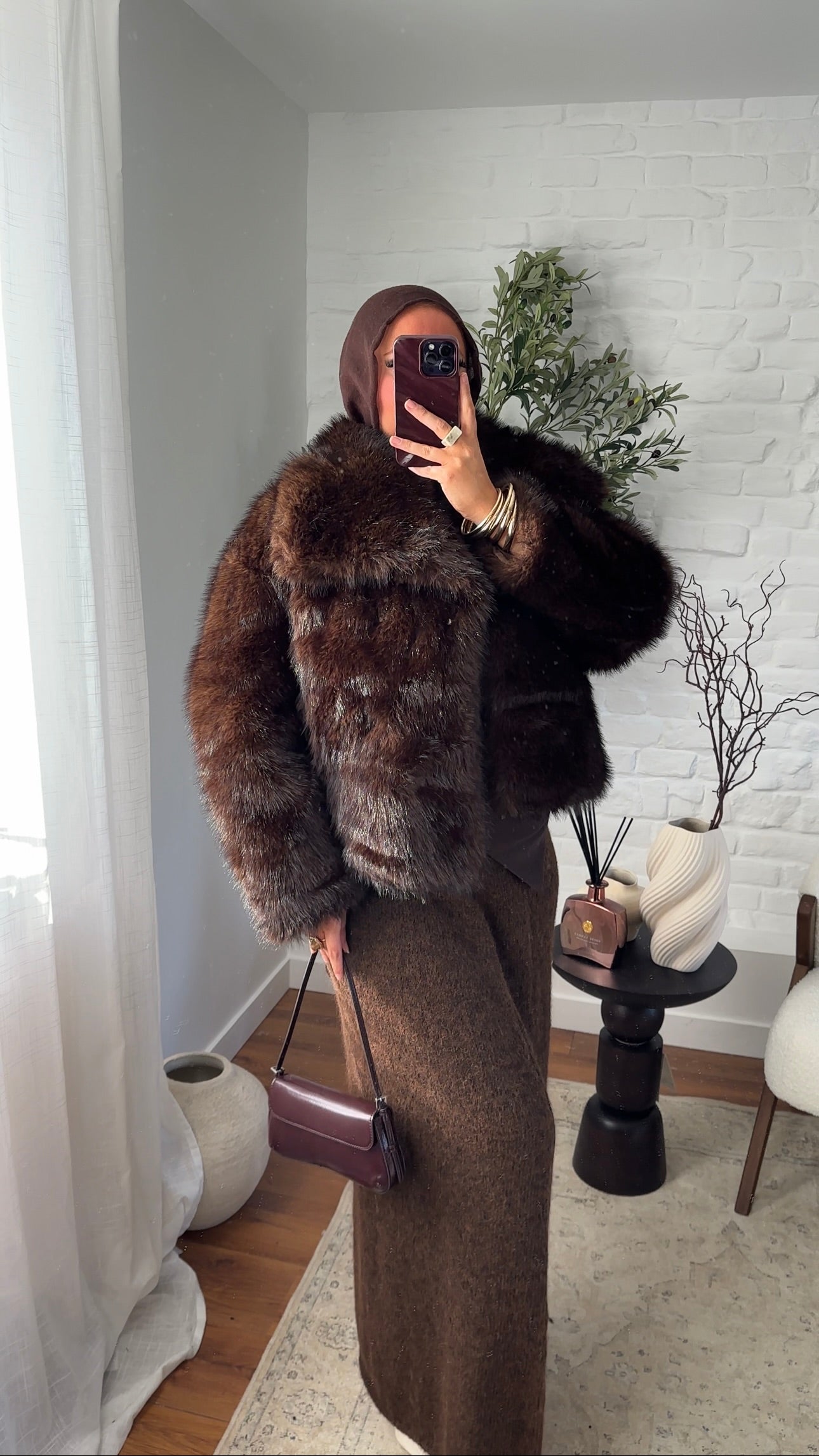[GAMME PREMIUM] Fourrure mi longue haute qualité | Marron