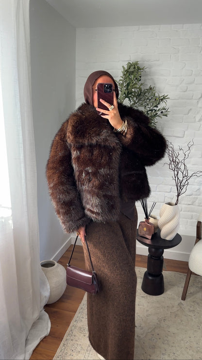 [GAMME PREMIUM] Fourrure mi longue haute qualité | Marron