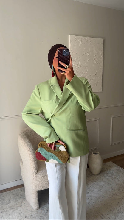 Blazer haut de gamme ZAHRA | Vert pomme