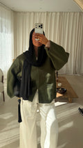Pull doux et chaud à zip | Vert