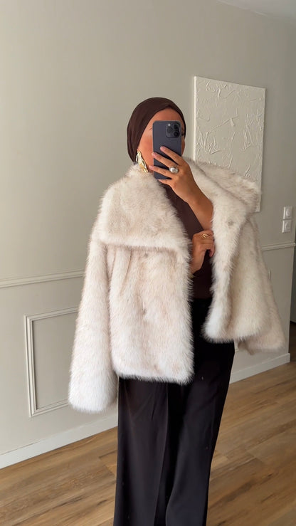 [GAMME PREMIUM] Fourrure mi longue | Crème