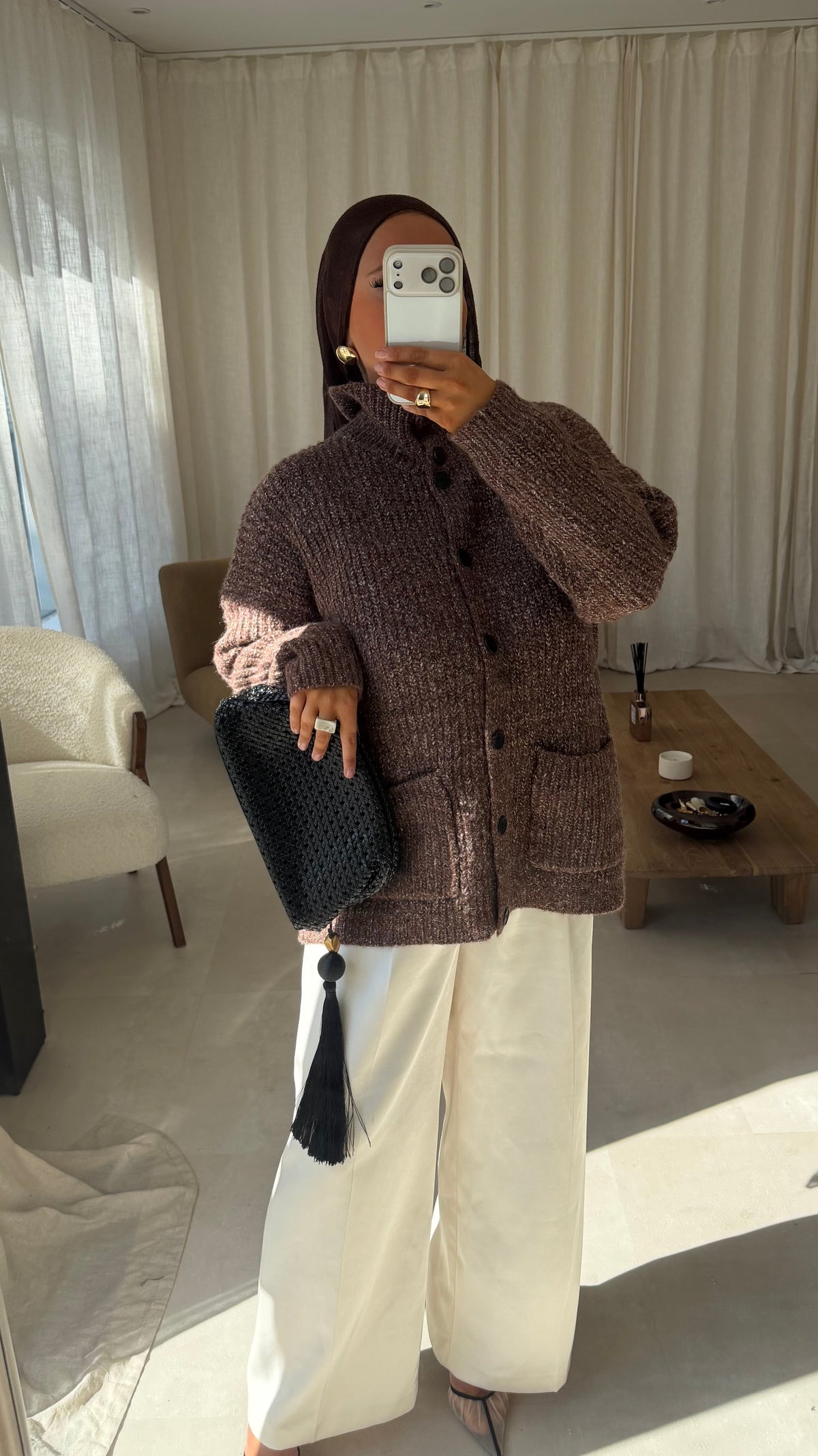 Gilet à boutons | Marron