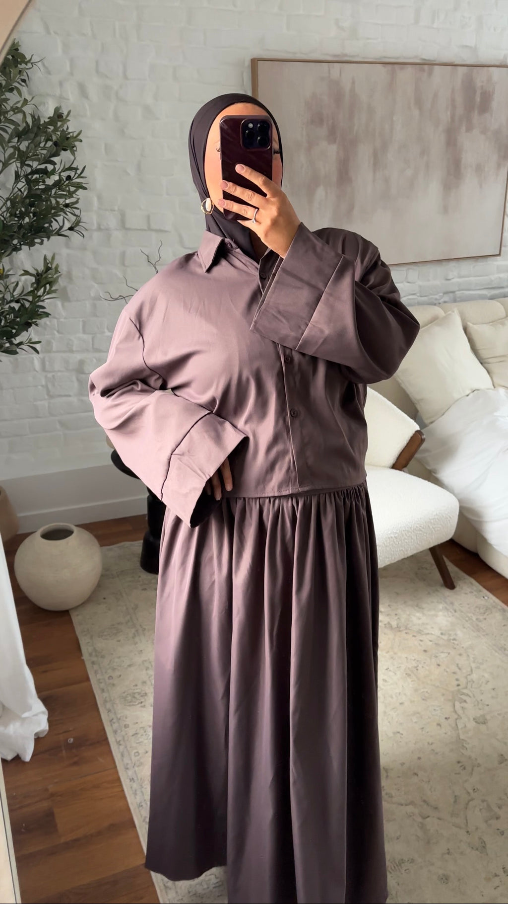 Jupe ultra longue | Aubergine