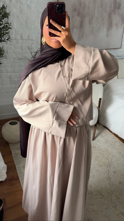 Jupe ultra longue | Beige