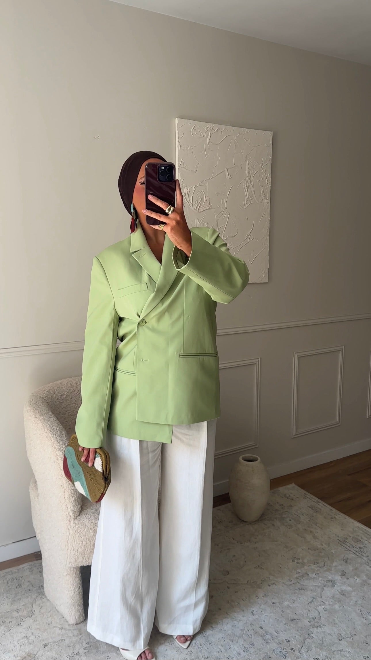 Blazer haut de gamme ZAHRA | Vert pomme