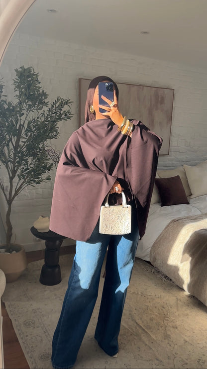 [CRÉATION] Cape oversize | Bordeaux