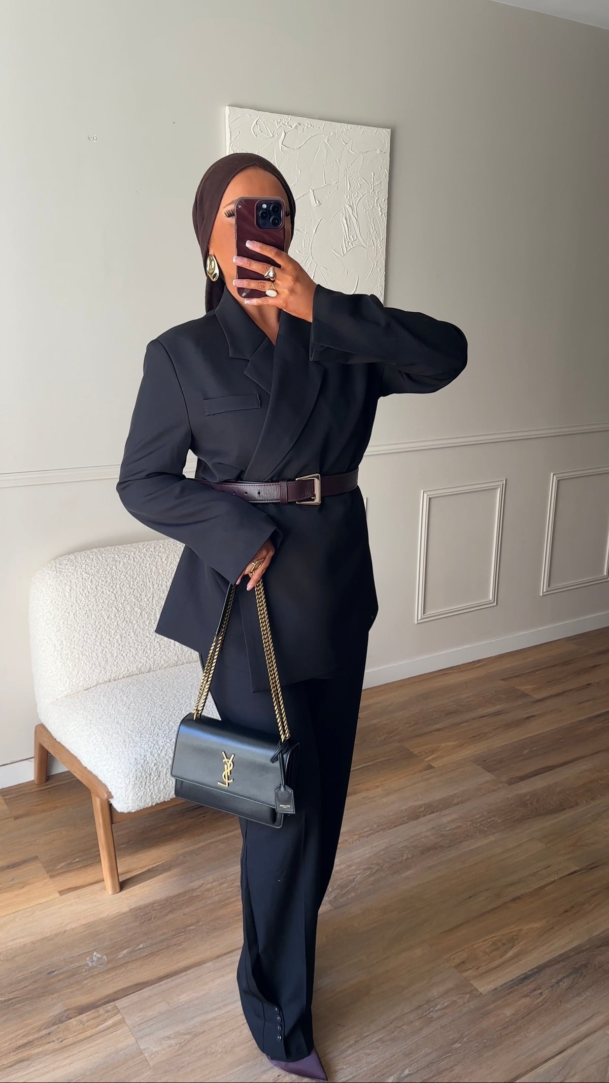 [GAMME PREMIUM] Pantalon long à boutons | Noir